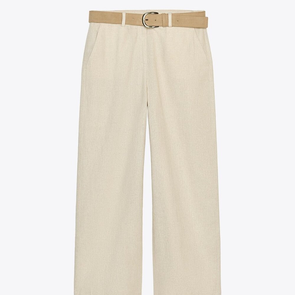 ZARA LINEN CULOTTES WITH BELT - Medium - NWT